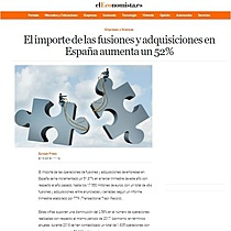 El importe de las fusiones y adquisiciones en Espaa aumenta un 52%